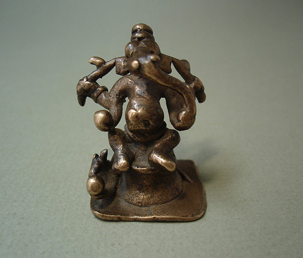 Indian Miniature Bronze of Ganesha