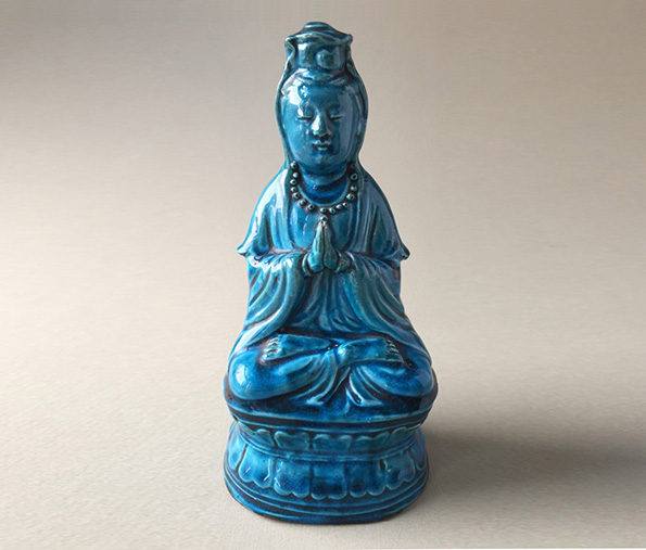 Chinese Peacock Blue Quanyin – Qing Dynasty