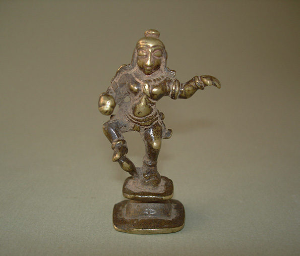Indian Miniature Bronze of Krishna
