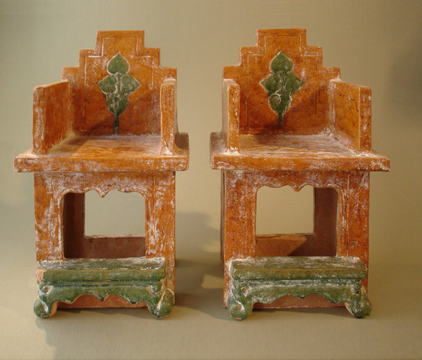 Chinese Clay Model of Armchairs – Ming Dynasty (Pair Priced At)